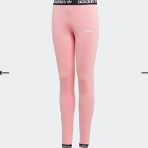 🆕 adidas Originals Girls Pink Leggings Sz XL
